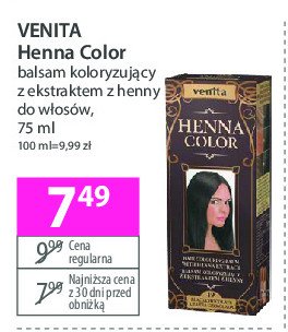 Balsam koloryzujący 19 czarna czekolada Venita henna color promocja