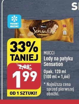 Lody waniliowe w polewie czekoladowej z migdałami Mucci sensation promocja