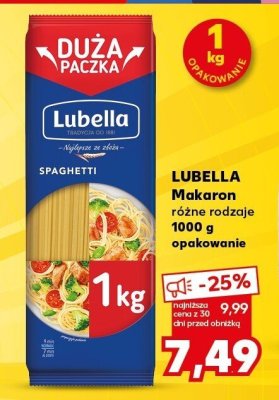 Makaron różne rodzaje promocja w Kaufland