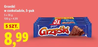 Wafelki w czekoladzie 5-pak promocja w Lidl