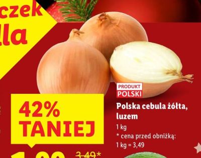 Cebula żółta, luzem promocja w Lidl