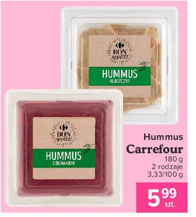 Hummus z burakiem Carrefour bon appetit! promocja