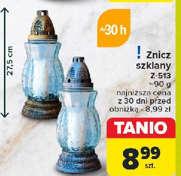 Znicz szklany z-513 30 h promocja