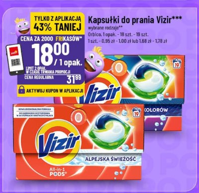 Kapsułki do prania Vizir wybrane rodzaje promocja w POLOmarket