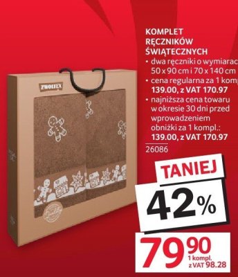 Komplet ręczników świątecznych promocja w Selgros