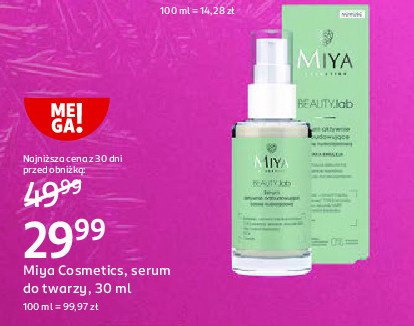 Aktywne serum do twarzy adbudowujące narierę hydrolipidową Miya beauty.lab Miya cosmetics promocja w Rossmann