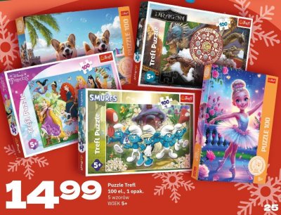 Puzzle Trefl 100 el., 1 opak. 5 wzorów promocja w Twój Market