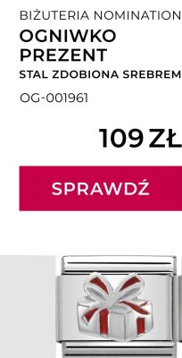 Ogniwko  Prezent stal zdobiona srebrem promocja w Briju