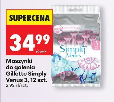 Maszynki do golenia Gillette Simply Venus 3, 12 szt. promocja w Biedronka