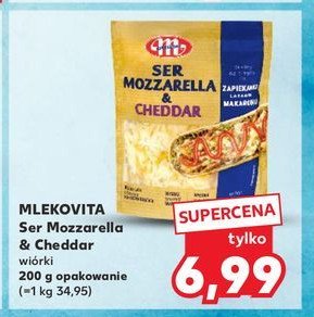 Ser wiórki mozzarella & cheddar Mlekovita promocja