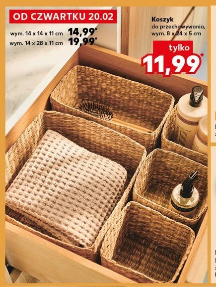 Koszyk 8 x 24 x 5 cm promocja w Kaufland