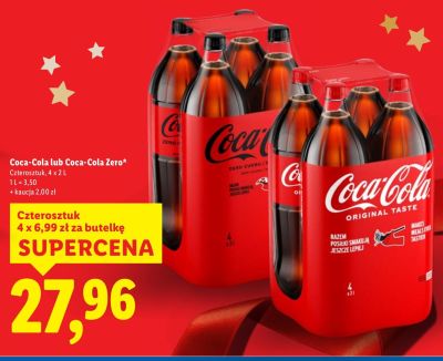 Napój gazowany Coca-Cola Zero 4 x 2l promocja w Lidl