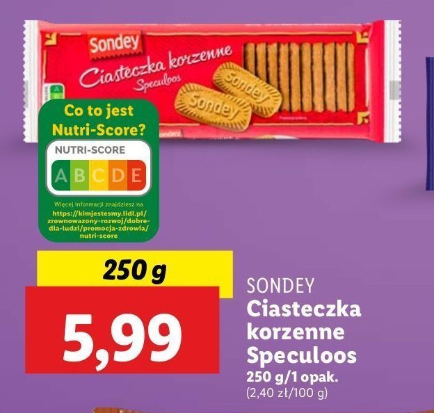 Ciastka korzenne Sondey promocja