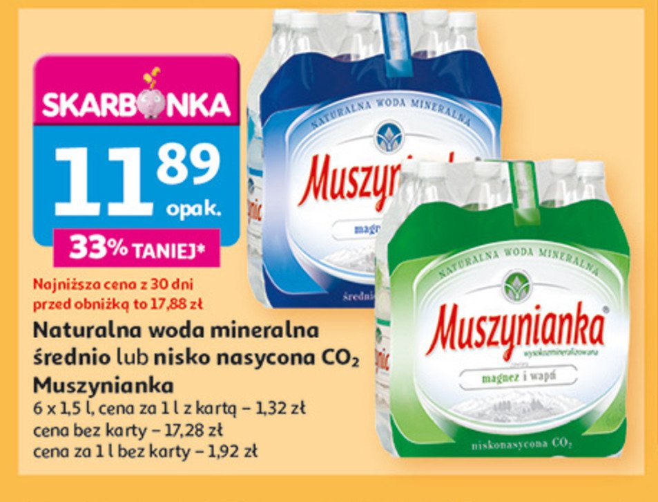 Woda gazowana Muszynianka promocja w Auchan