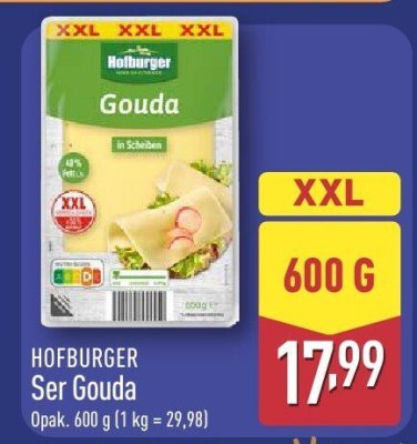 Ser Gouda XXL Hofburger promocja w Aldi