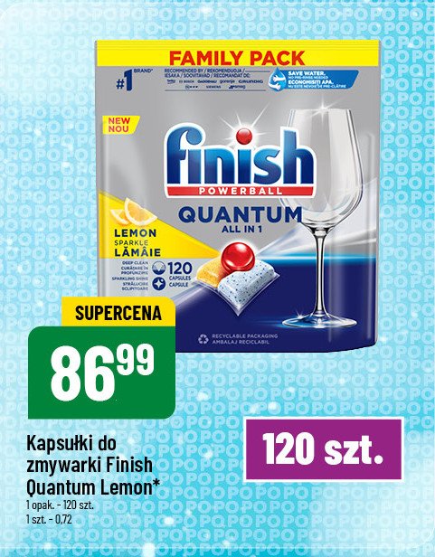 Kapsułki do zmywarki lemon Finish quantum promocja w POLOmarket