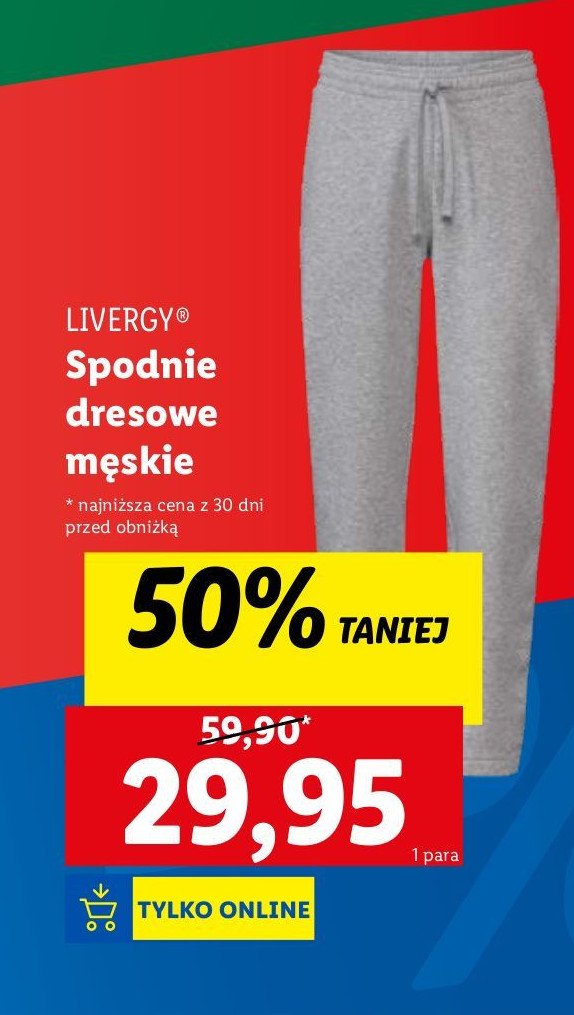 Spodnie dresowe męskie Livergy promocja w Lidl