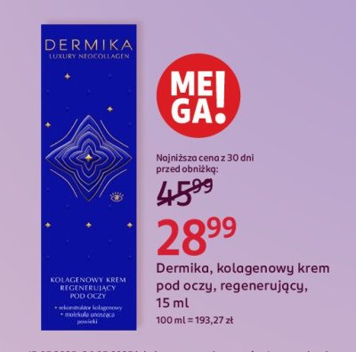 Krem pod oczy Dermika luxury neocollagen promocja