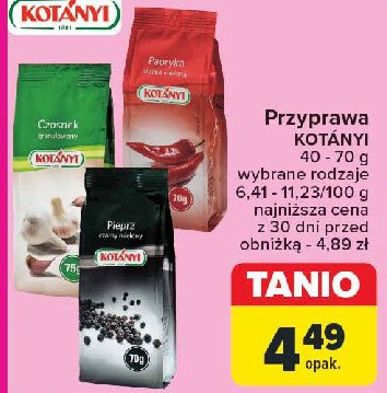 Papryka ostra mielona Kotanyi promocja