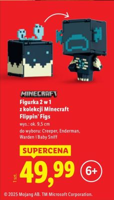 Figurka 2 w 1 z kolekcji Minecraft Flippin' Figs promocja w Lidl