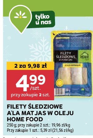 Filety śledziowe a la matias Home food promocja w Stokrotka