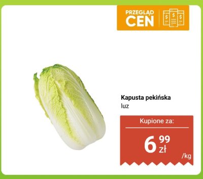 Kapusta pekińska luz promocja w Biedronka