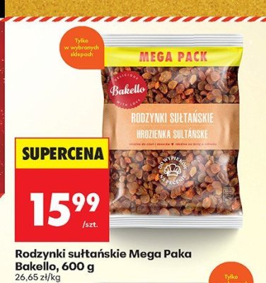 Rodzynki sułtańskie Mega Paka  promocja w Biedronka