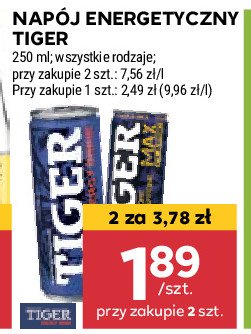 Napój original Tiger energy drink promocja w Stokrotka