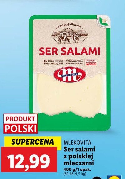 Ser salami plastry Mlekovita promocja