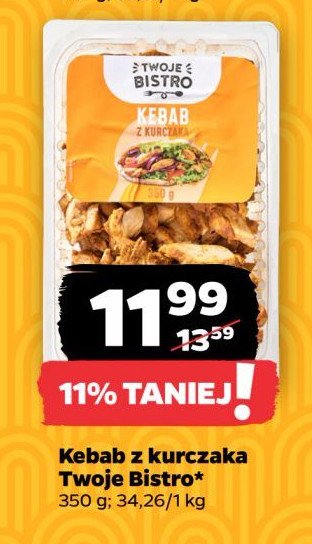 Kebab z kurczaka TWOJE BISTRO promocja w Netto