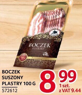 Boczek suszony plastry promocja w Selgros