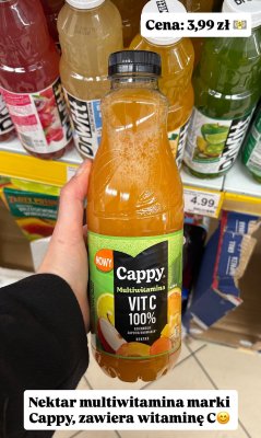 Nektar multiwitamina Cappy z witaminą C promocja w Dino