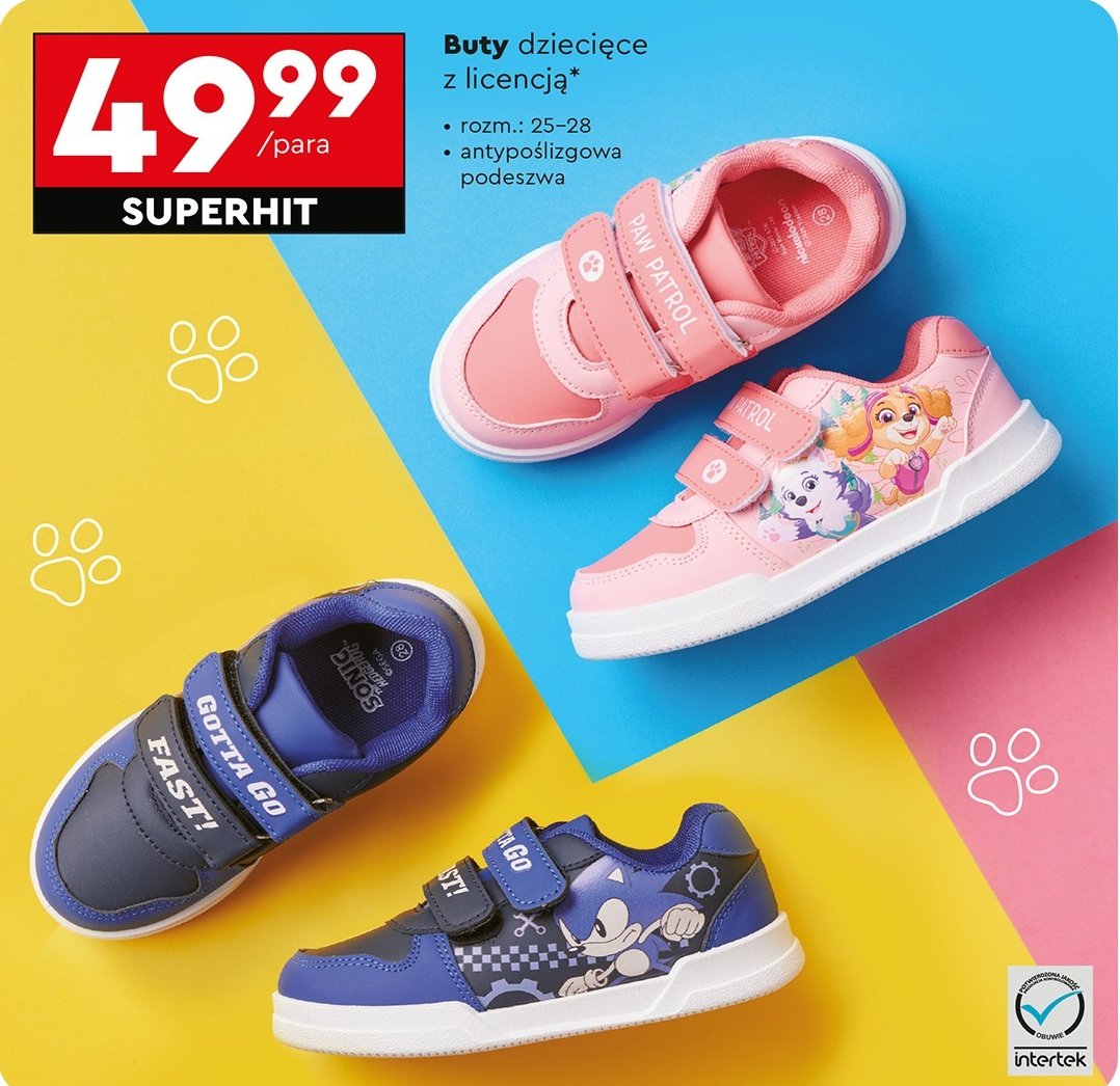 Buty dziecięce sonic 25-28 promocja w Biedronka