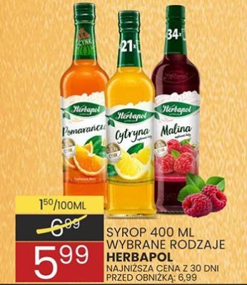 Syrop 400 ml różne rodzaje promocja w Wafelek
