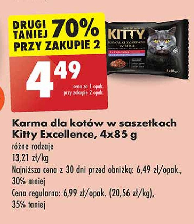 Karma dla kota 2x wołowina + 2x jagnięcina Kitty promocja