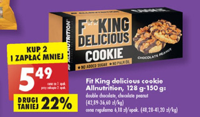 Ciastka double peanut FITKING DELICIOUS promocja