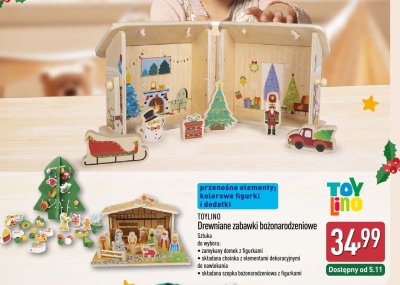 Drewniane zabawki bożonarodzeniowe promocja w Aldi