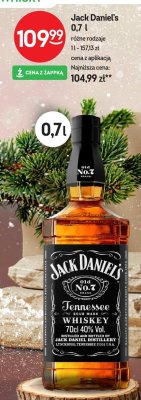 Whisky Jack Daniel's 0,7l różne rodzaje promocja w Żabka