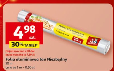 Folia aluminiowa Jan Niezbędny 10 m promocja w Auchan