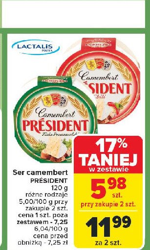 Ser camembert z chili President promocja