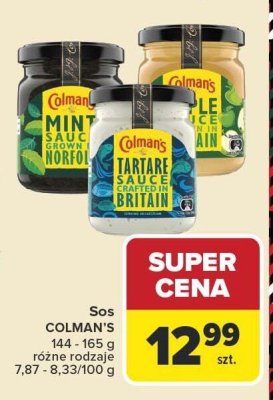 Sos Mint Sauce COLMAN'S promocja w Carrefour Market