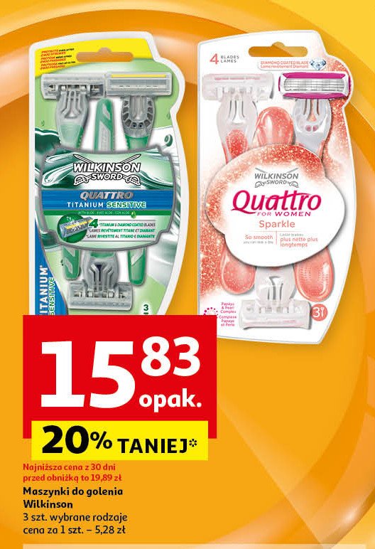 Maszynka do golenia Wilkinson quattro titanium sensitive promocja