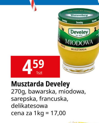 Musztarda premium delikatesowa Develey promocja