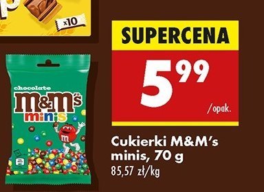 Cukierni minis czekoladowe M&m's promocja w Biedronka