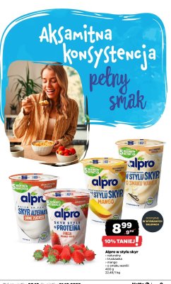 Jogurt Alpro w stylu skyr truskawka promocja w Netto
