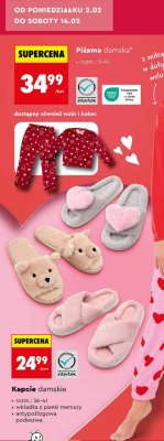 Piżama damska CLEVÉ z miękkiego weluru promocja w Biedronka