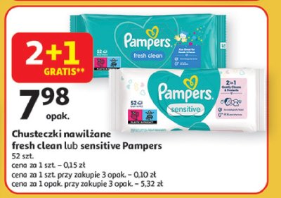 Chusteczki nawilżane Pampers fresh clean promocja