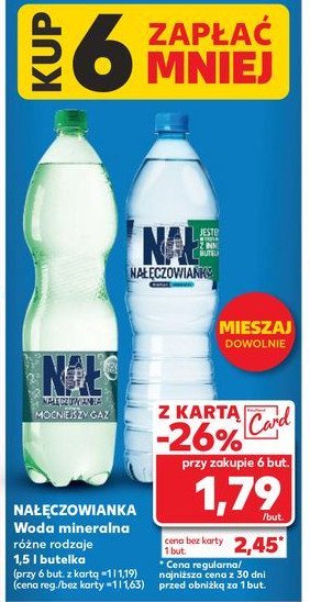 Woda gazowana Nałęczowianka promocja w Kaufland