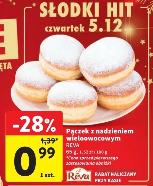 Pączek z nadzieniem wieloowocowym Reva promocja