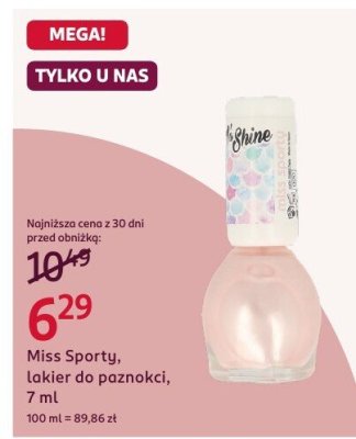 Lakier do paznokci Miss Sporty promocja w Rossmann